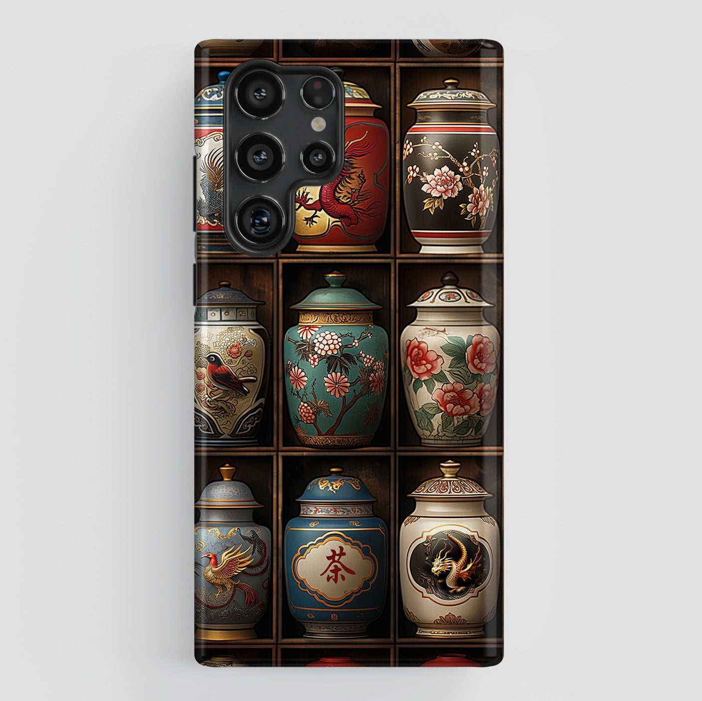 Vintage Tea Jars Collage Design Case for Galaxy S series Phones