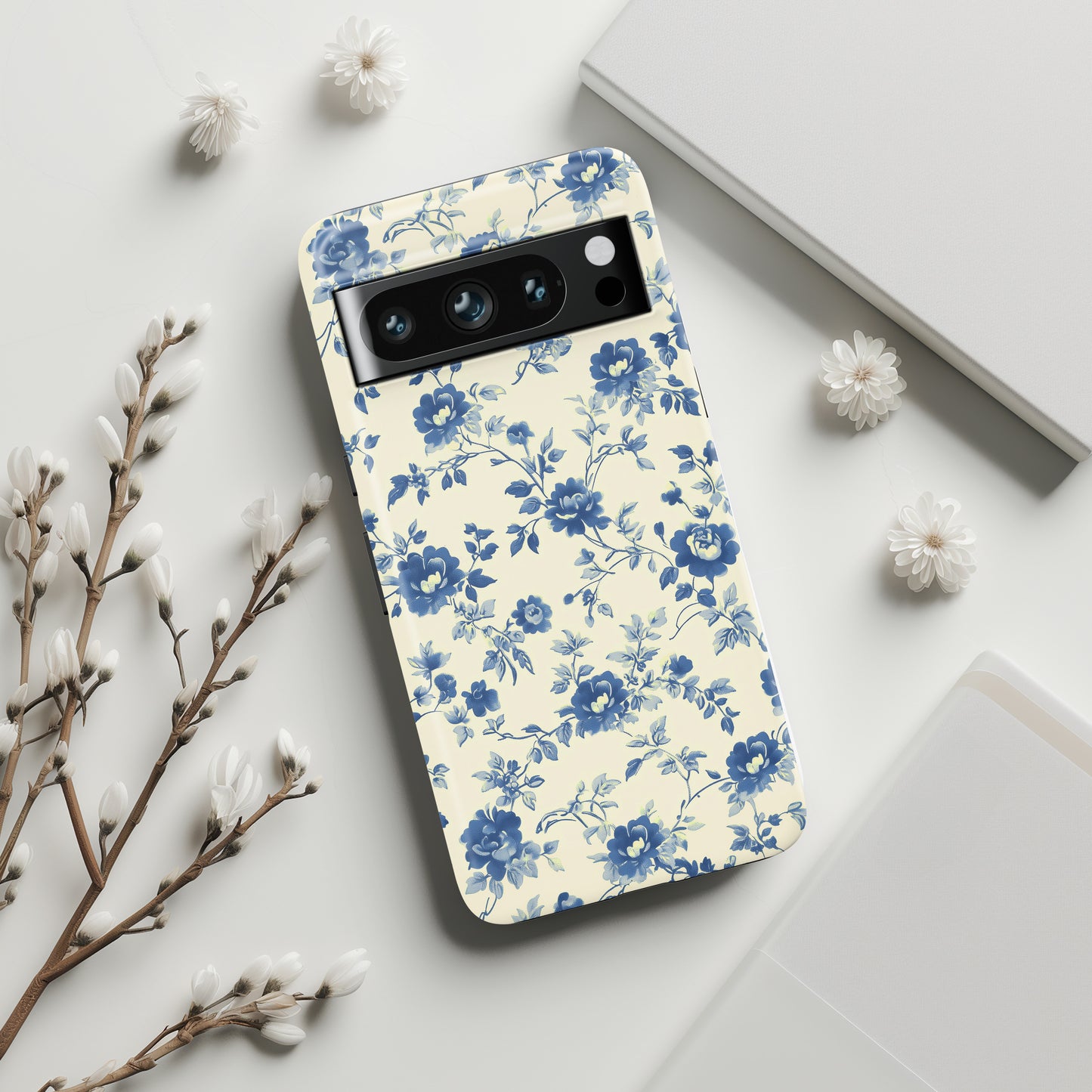 Vintage Toile Floral Pattern Design Google Pixel Phone Case