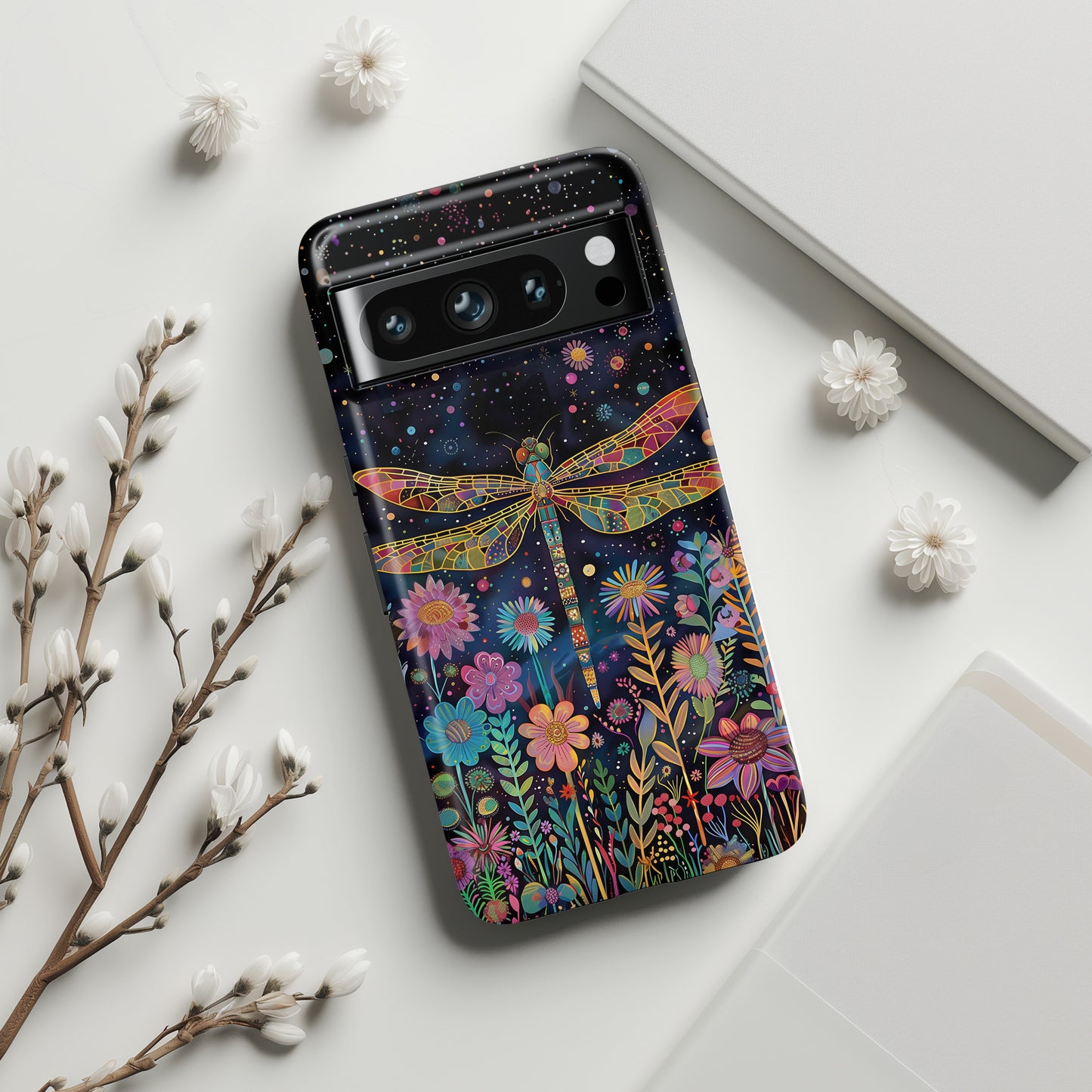 Whimsical Dragonfly Folk Art Style Design Google Pixel Phone Case