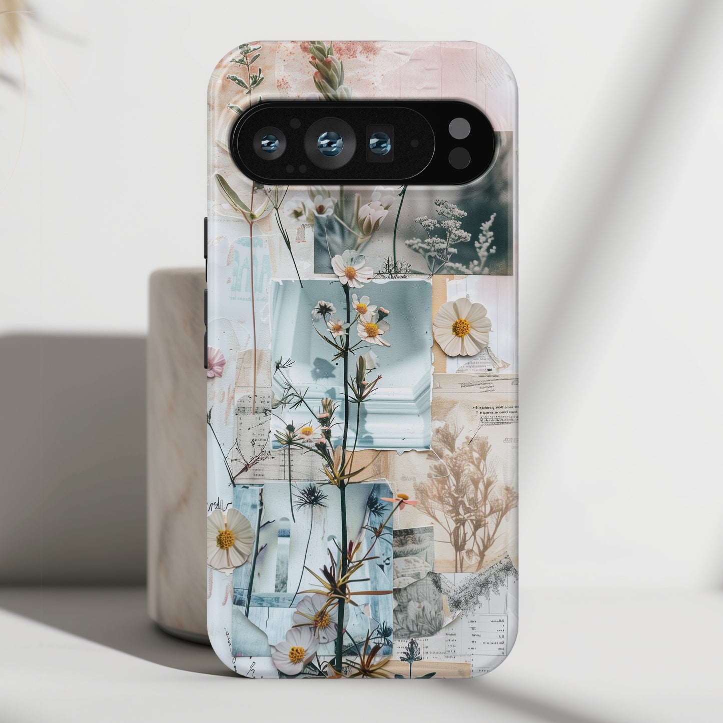 Wildflower Scrapbook Collage Design Phone Case for Google Pixel