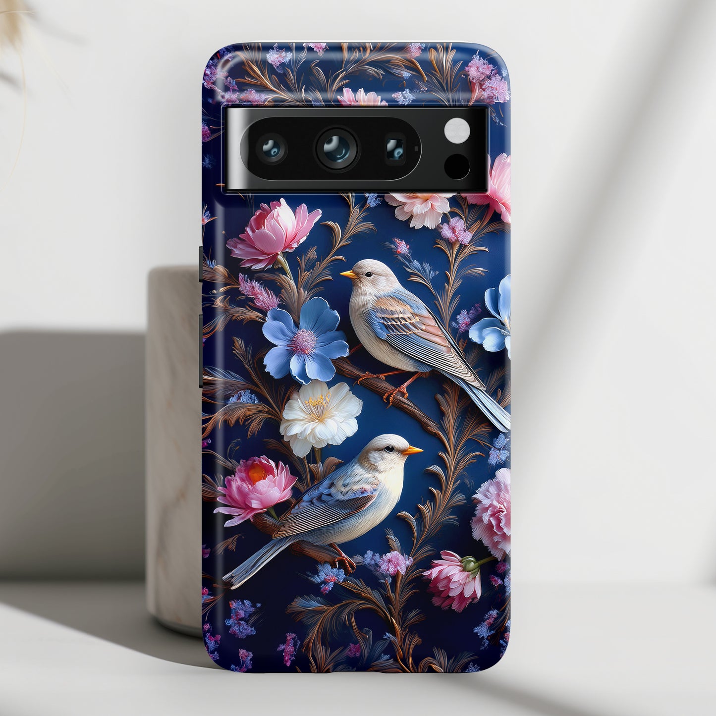 3D Birds Floral Design Google Pixel Phone Case