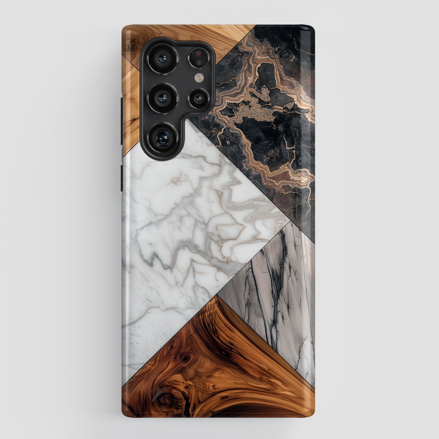 Wood Marble Design Case for Galaxy S series Phones