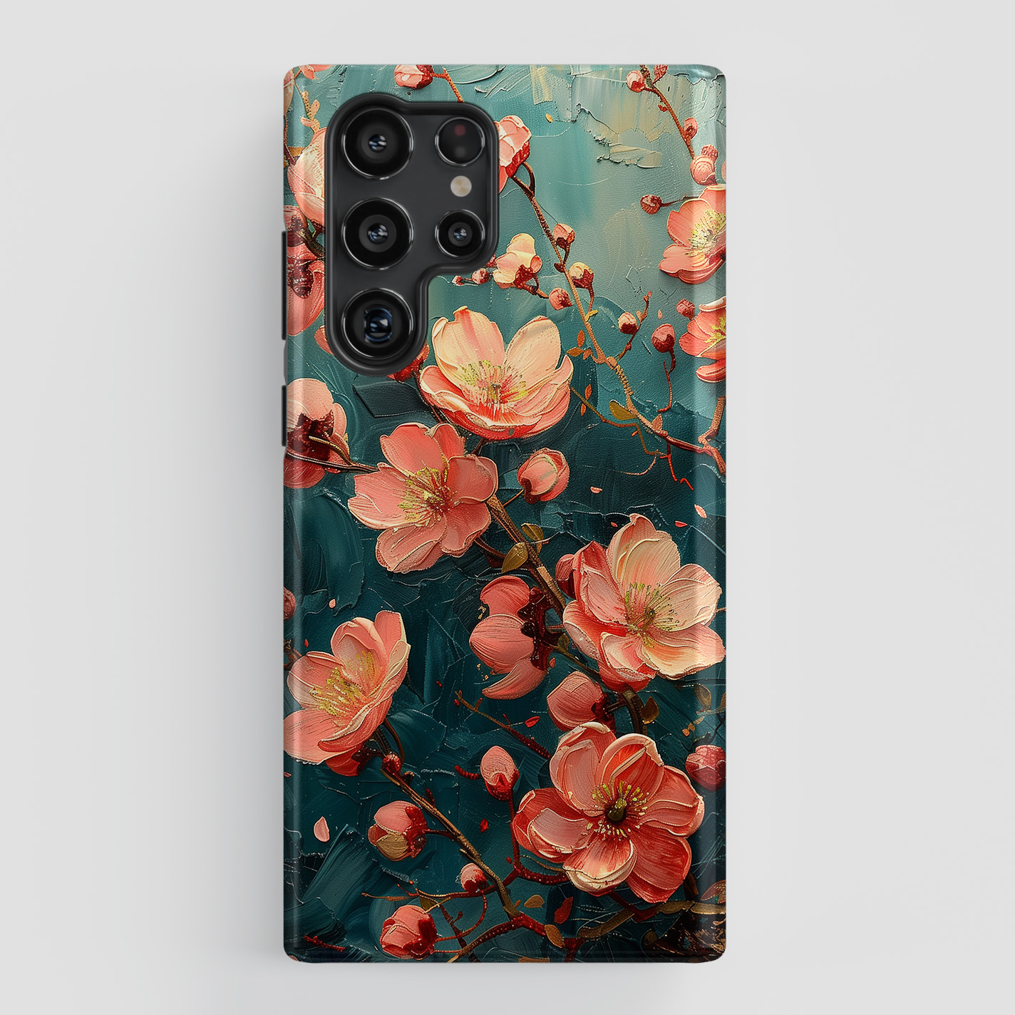 Sakura Cherry Blossom Oil Painting Design Case for Galaxy S series Phones