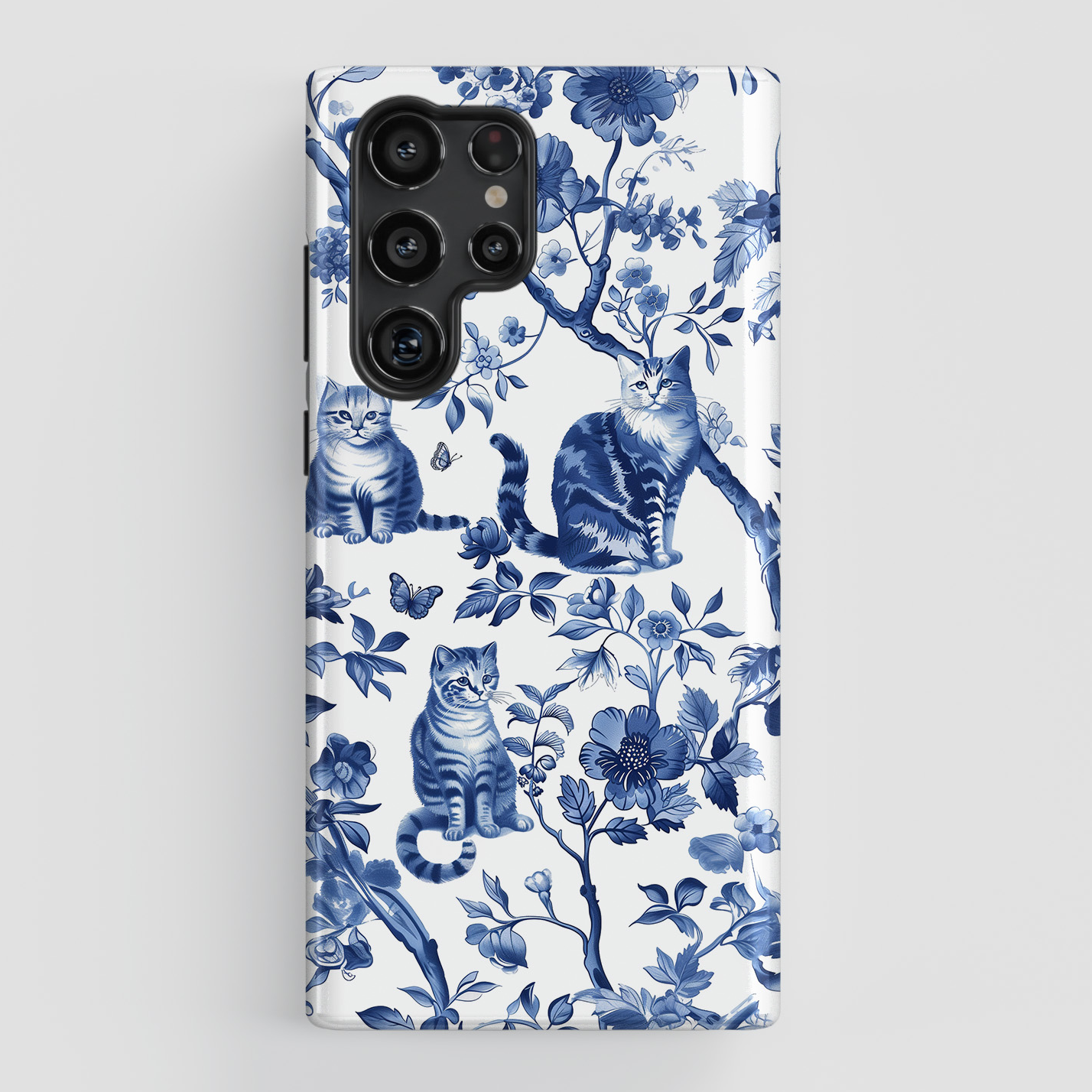 Chinoiserie Cat Design Case for Galaxy S series Phones