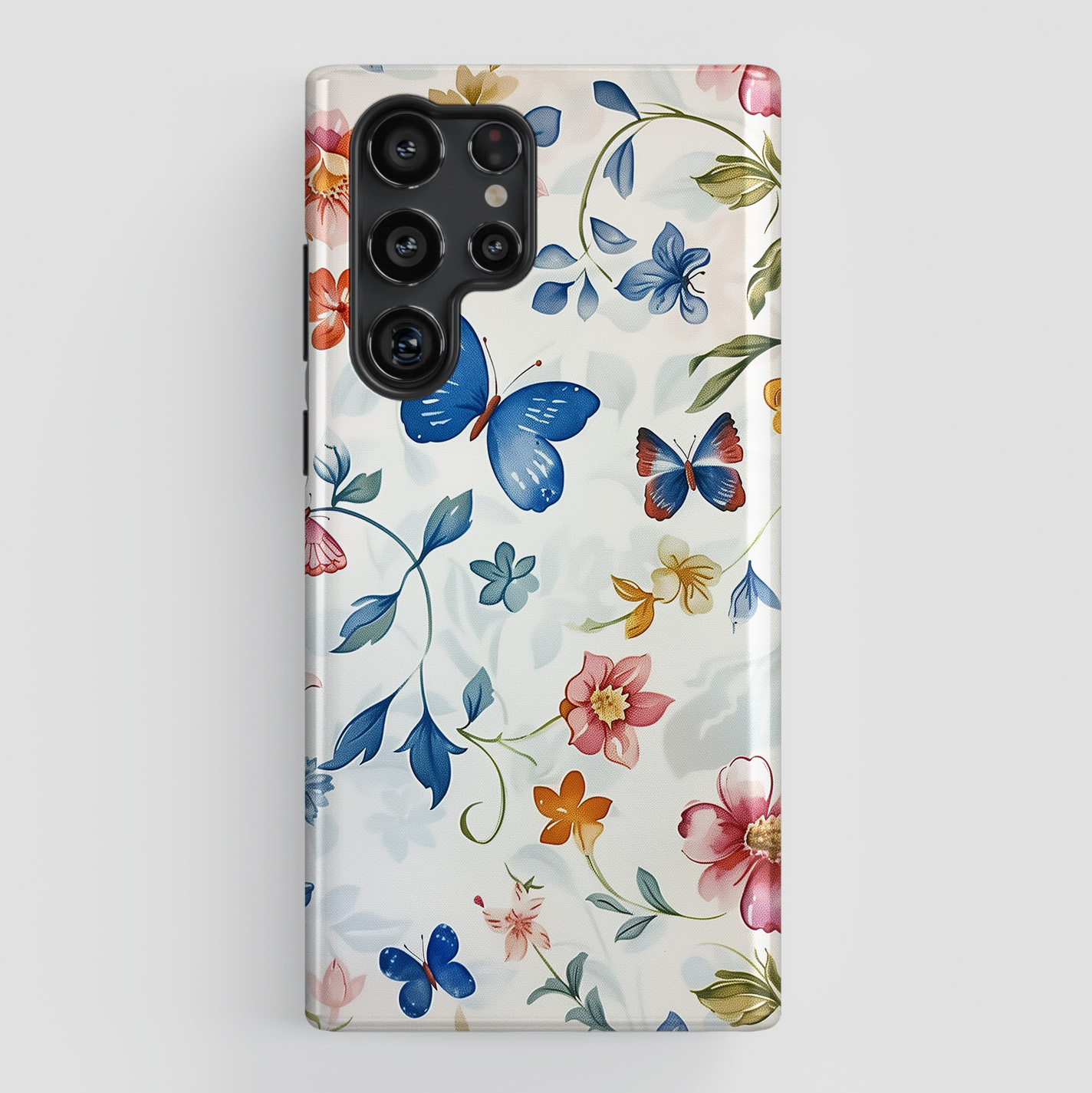 Butterflies Floral Watercolour Design 2 Case for Galaxy S series Phones