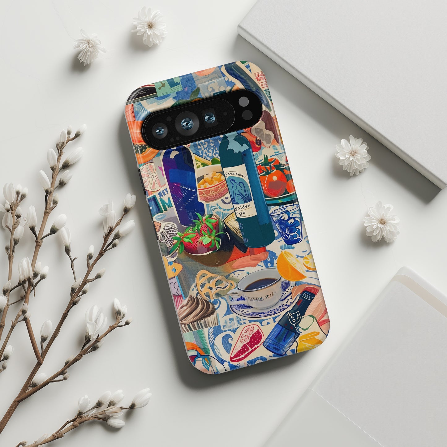 Food Collage Design Phone Case for Google Pixel