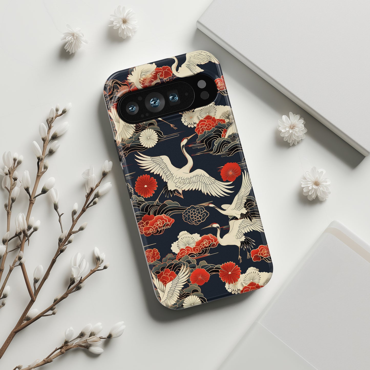 Japanese Crane Design Phone Case for Google Pixel