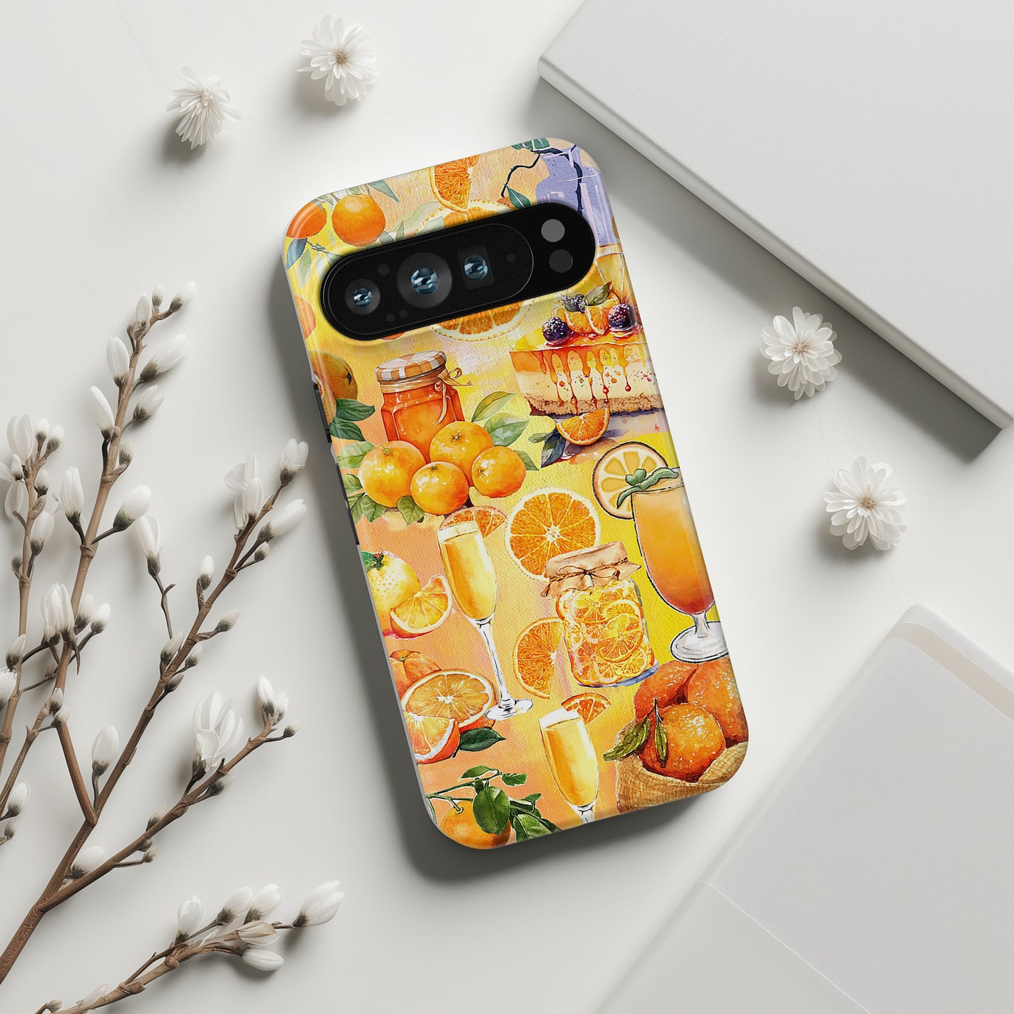 Orange Collage Design Phone Case for Google Pixel
