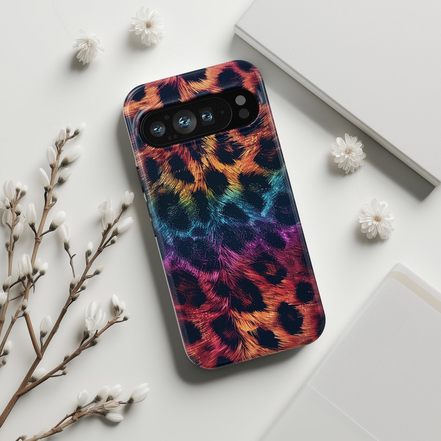 Rainbow Cheetah Pattern Design Phone Case for Google Pixel