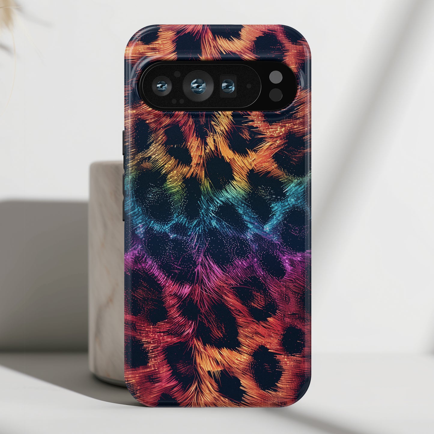 Rainbow Cheetah Pattern Design Phone Case for Google Pixel