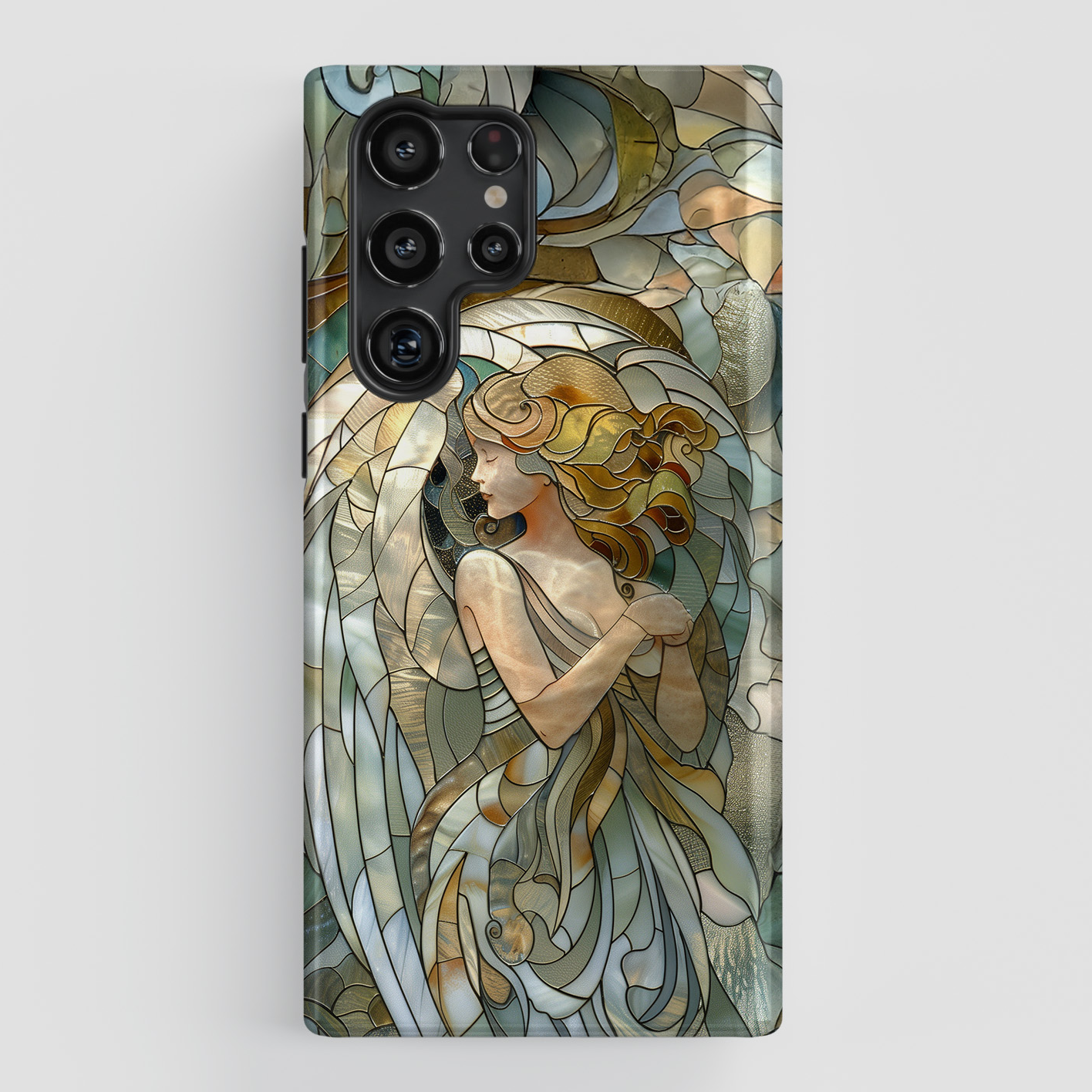 Angel Stained Glass Design Case for Galaxy S series Phones