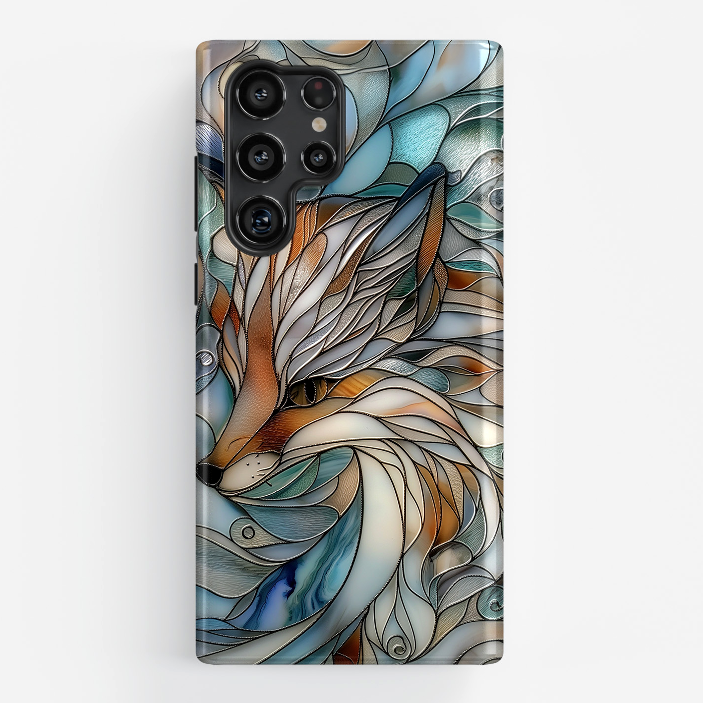 Fox Stained Glass Design Case for Galaxy S series Phones
