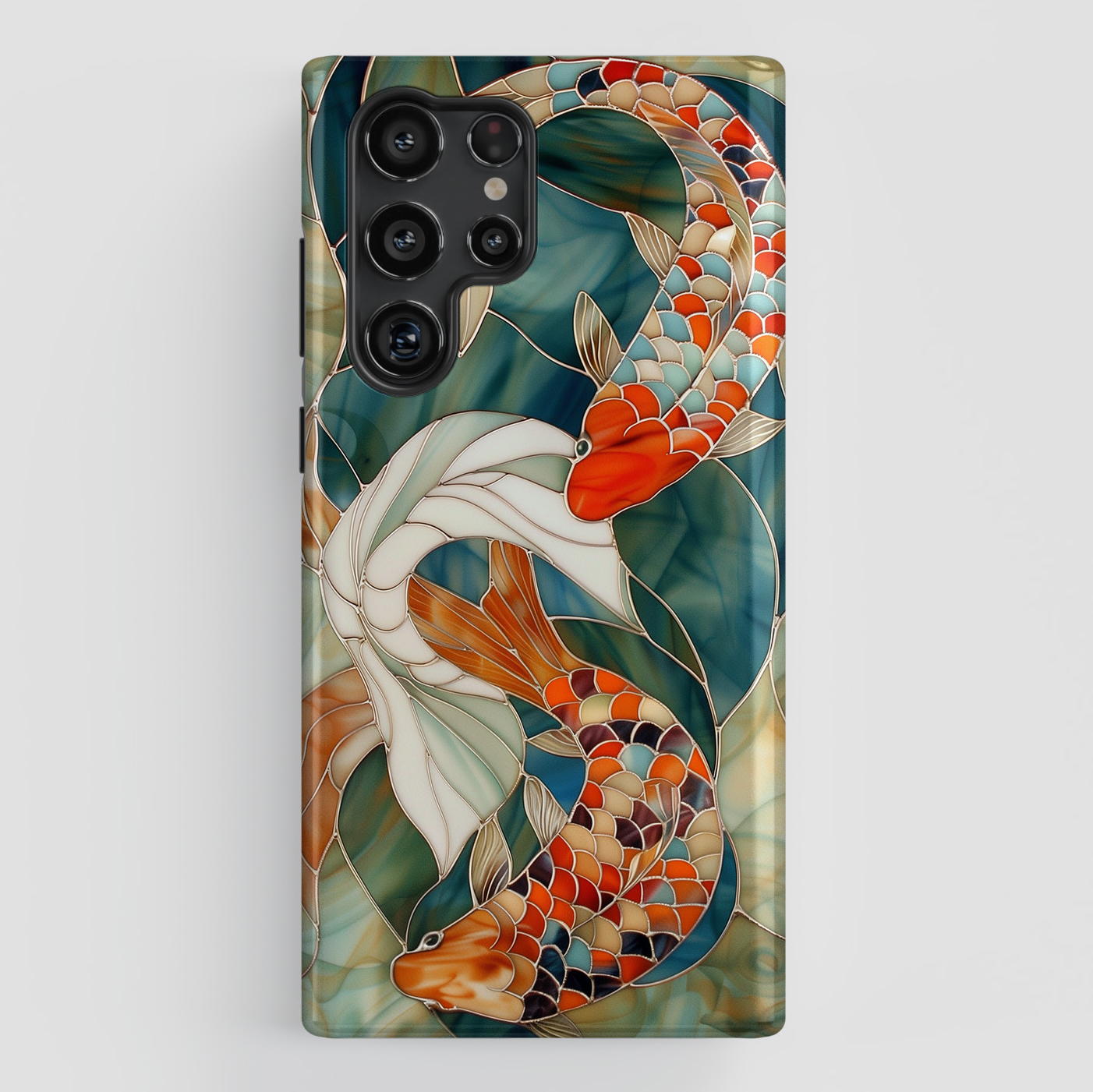 Koi Fish Stained Glass Design 2 Case for Galaxy S series Phones