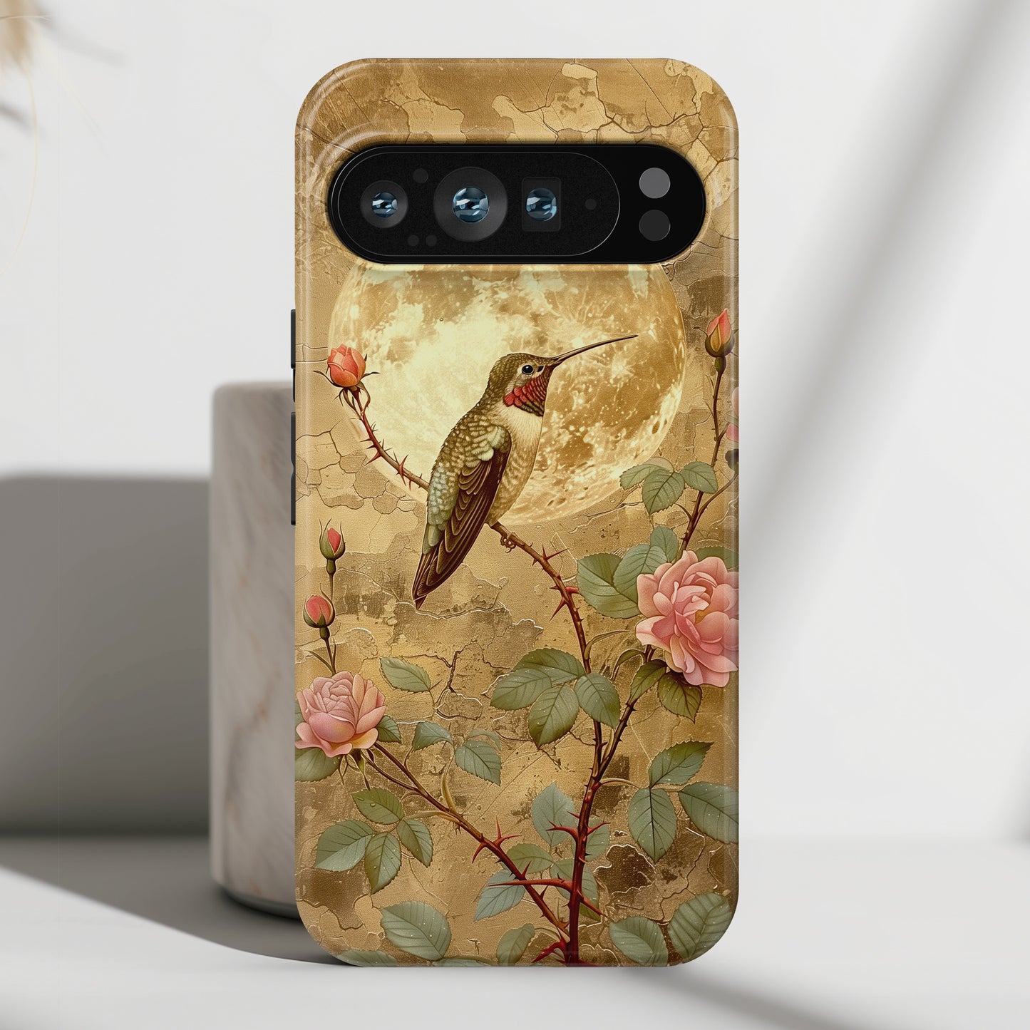 Vintage Grunge Hummingbird Design Phone Case for Google Pixel