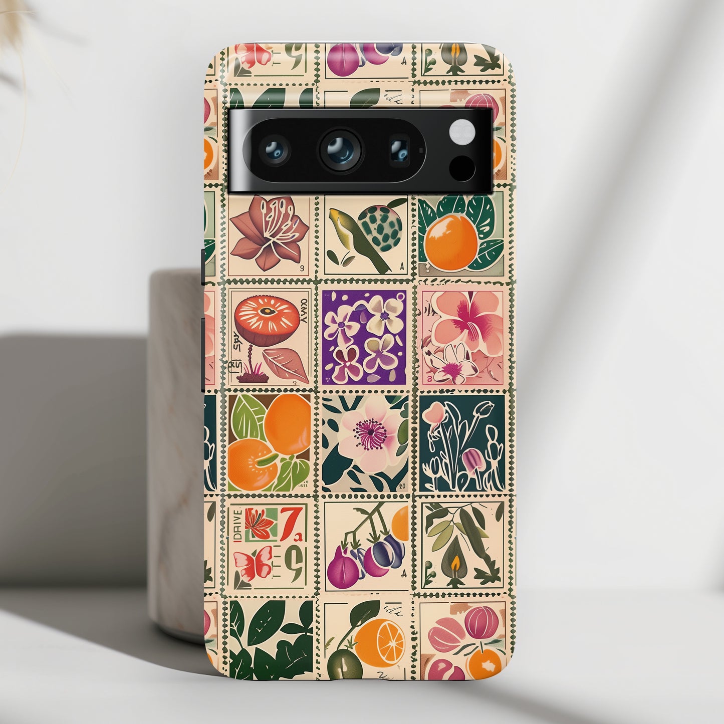Vintage Stamps Collage Design Google Pixel Phone Case
