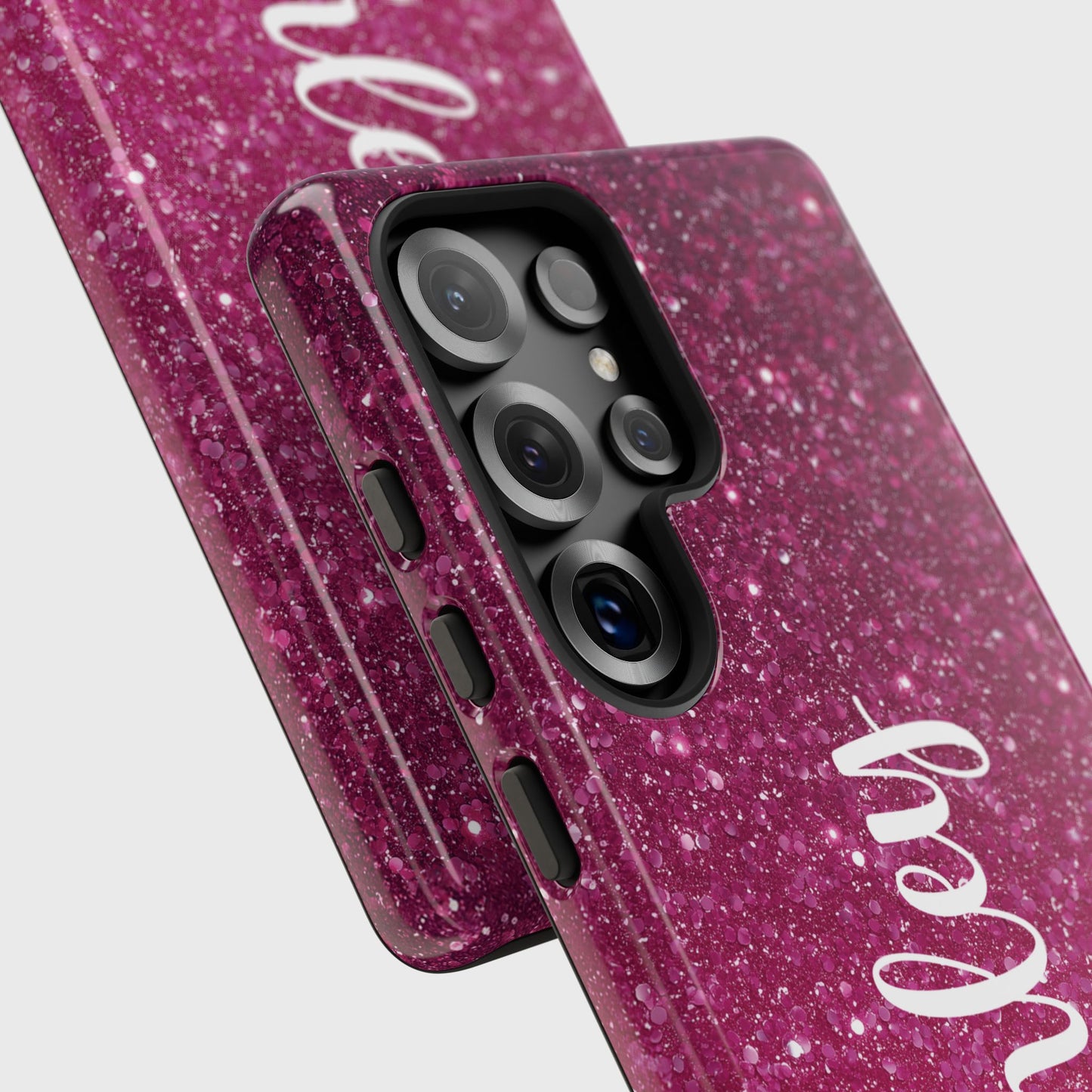 Personalisable Faux Red Glitter Design Phone Case for Galaxy S series Phones