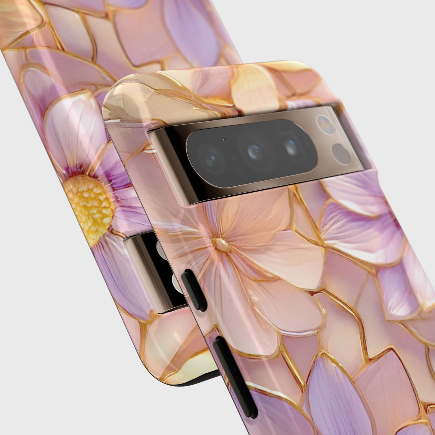 Elegant Pink Purple Floral Design Phone Case for Google Pixel