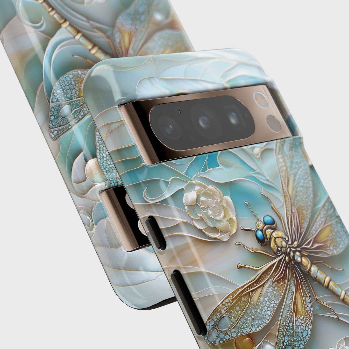 Dragonfly Stained Glass Art Phone Case for Google Pixel