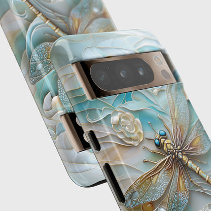 Dragonfly Stained Glass Art Phone Case for Google Pixel