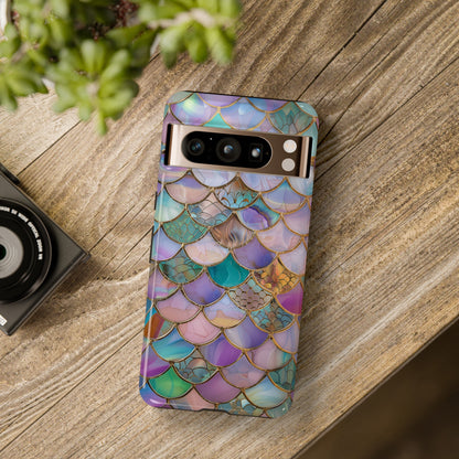 Mermaid Scale Mosaic Stained Glass Design Google Pixel Phone Case