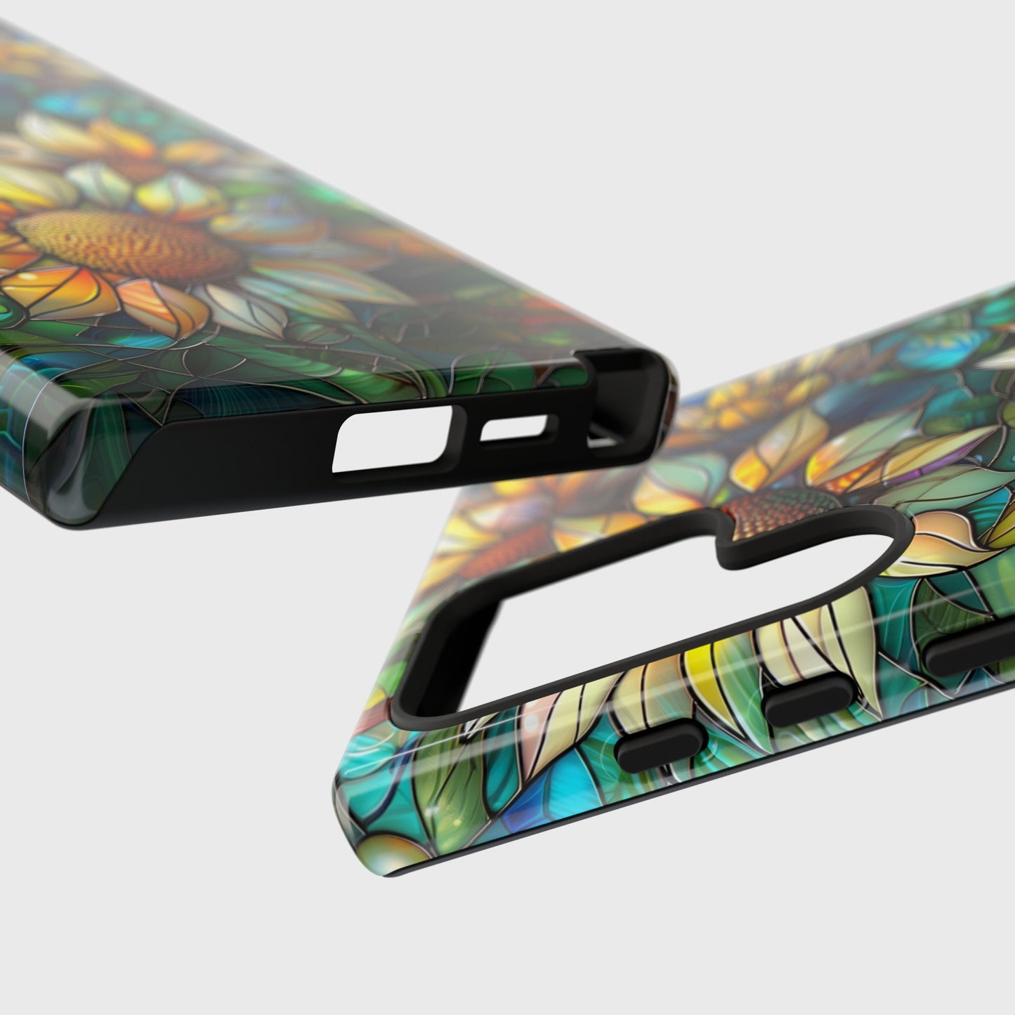 Sunflowers Stained Glass Design Samsung Phone Case