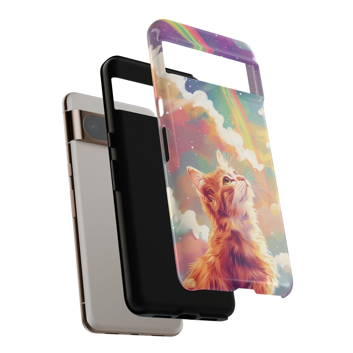 Rainbow Cat Design Google Pixel Phone Case