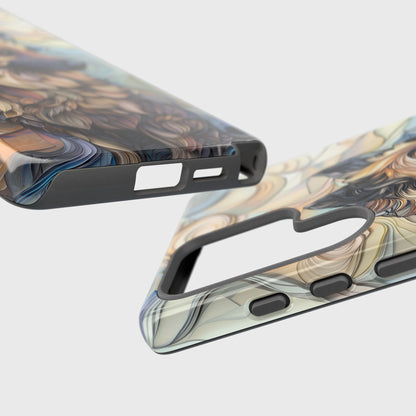 German Shepherd Stained Glass Design Phone Case for Galaxy S series Phones