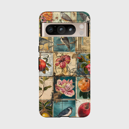 Old Vintage Stamps Collage Design Google Pixel Phone Case