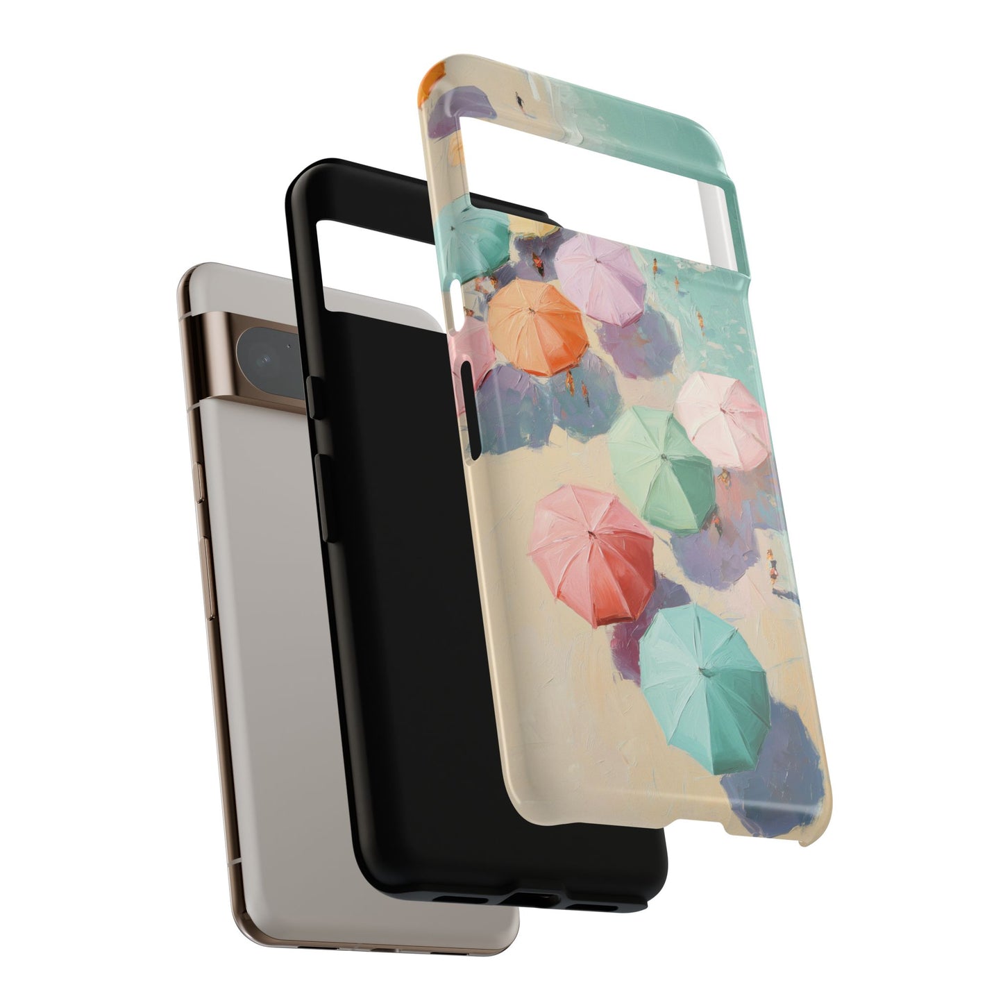 The Pastel Riviera – Aerial Beach Design Phone Case for Google Pixel