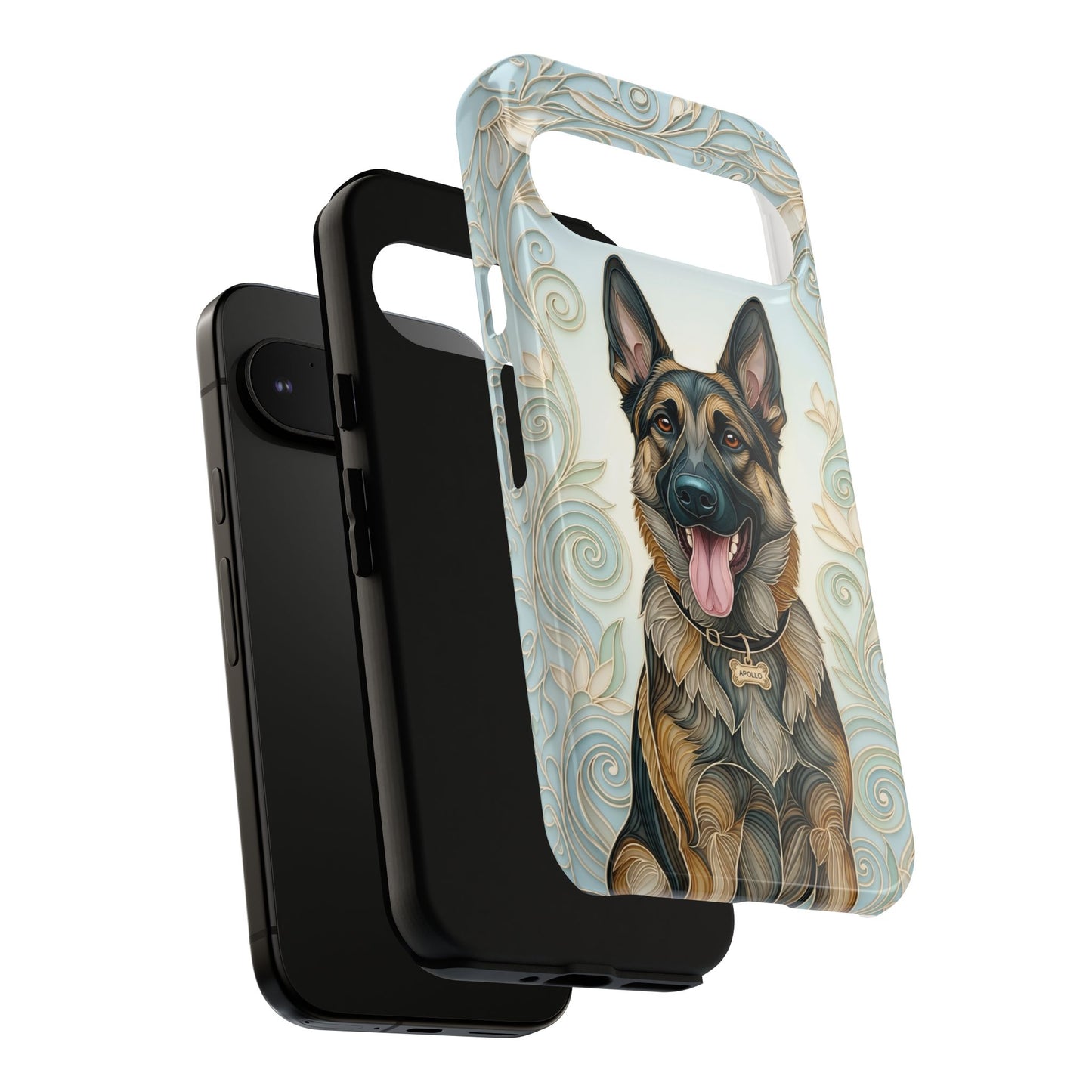 The Elegant Filigree – Custom Pet Portrait Phone Case for Google Pixel