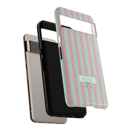 Personalisable Striped Design (Candy) Phone Case for Google Pixel