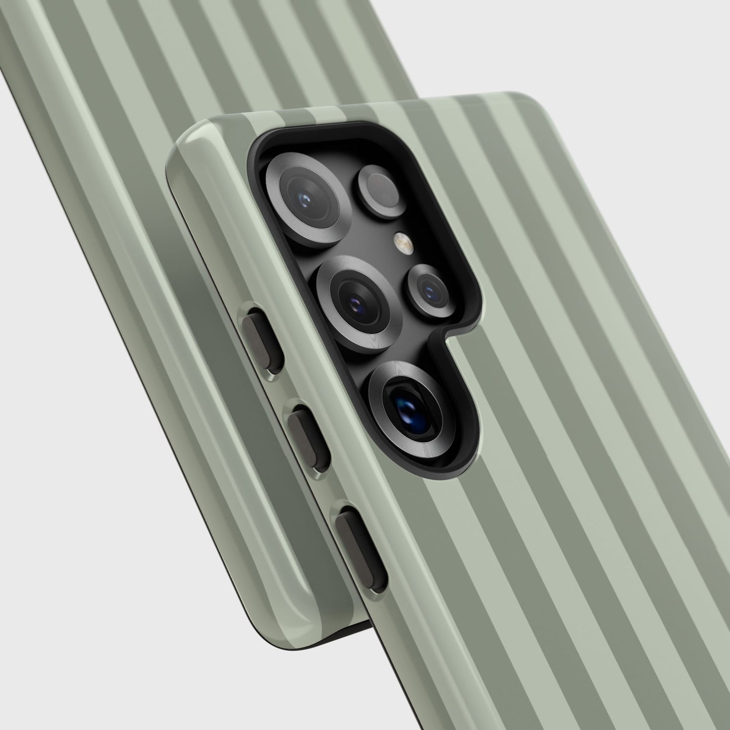 Personalisable Striped Design (Green) Phone Case for Galaxy S series Phones