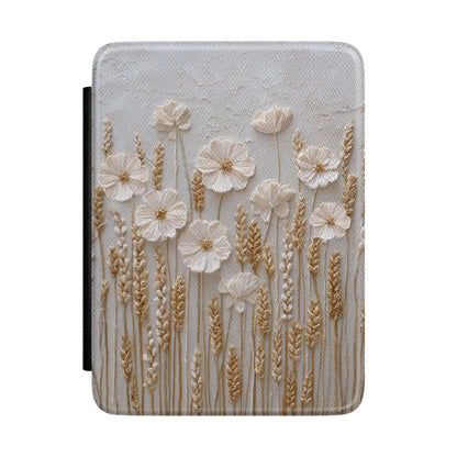 The Golden Meadow – 3D Impasto Botanical Kindle Case
