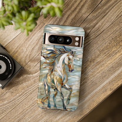 Stained Glass Running Horse Design Google Pixel Phone Case