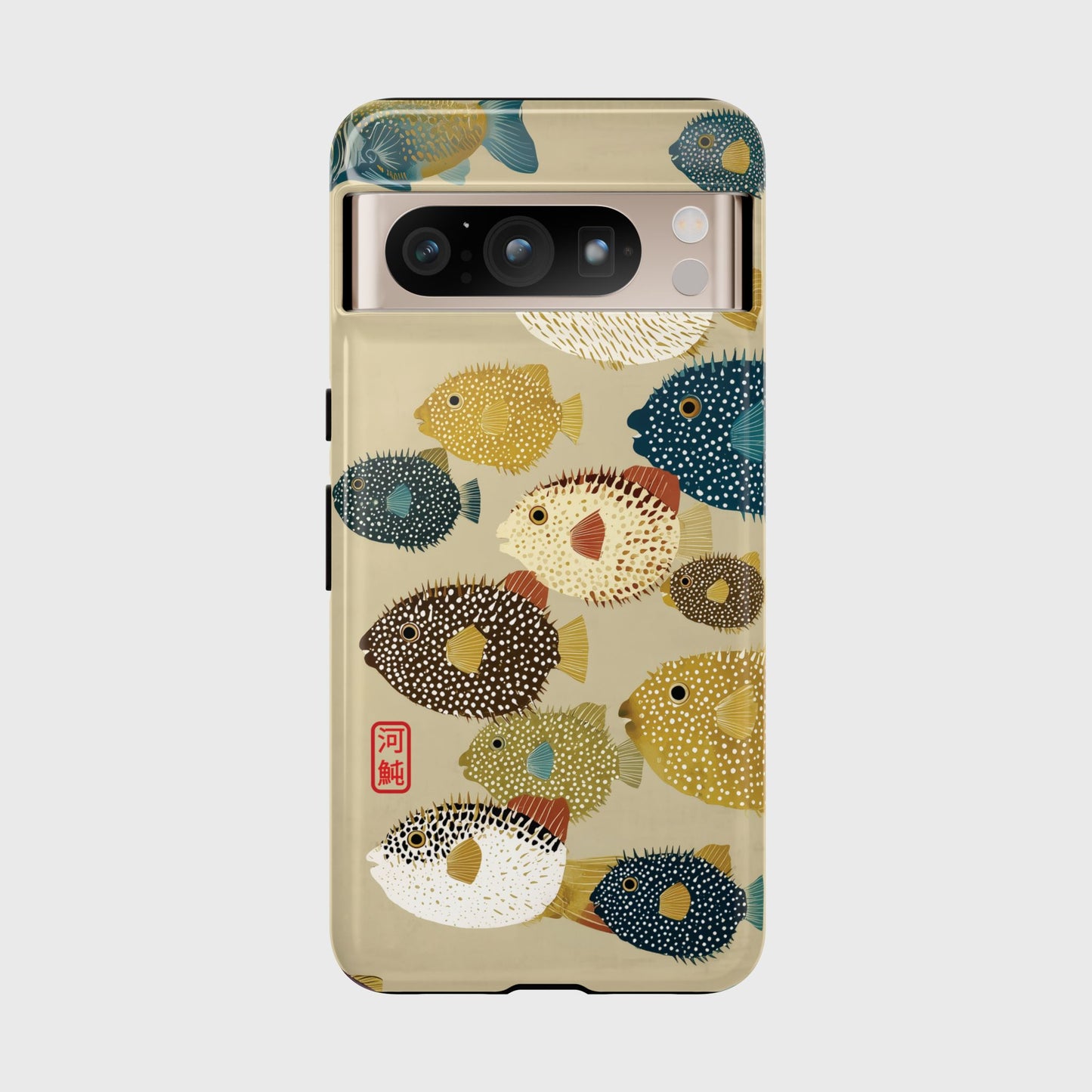 The Vintage Fugu – Retro Pufferfish Design Phone Case for Google Pixel