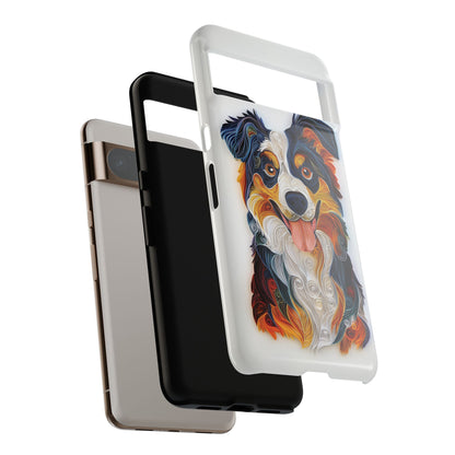 Australian Shepherd Paper Quilling Art Design Google Pixel Phone Case