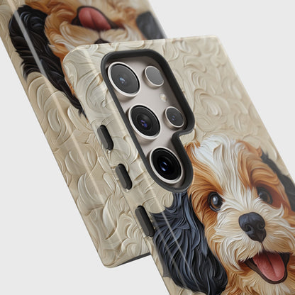 Cute Cavoodle Portrait Art Design Case for Galaxy S series Phones