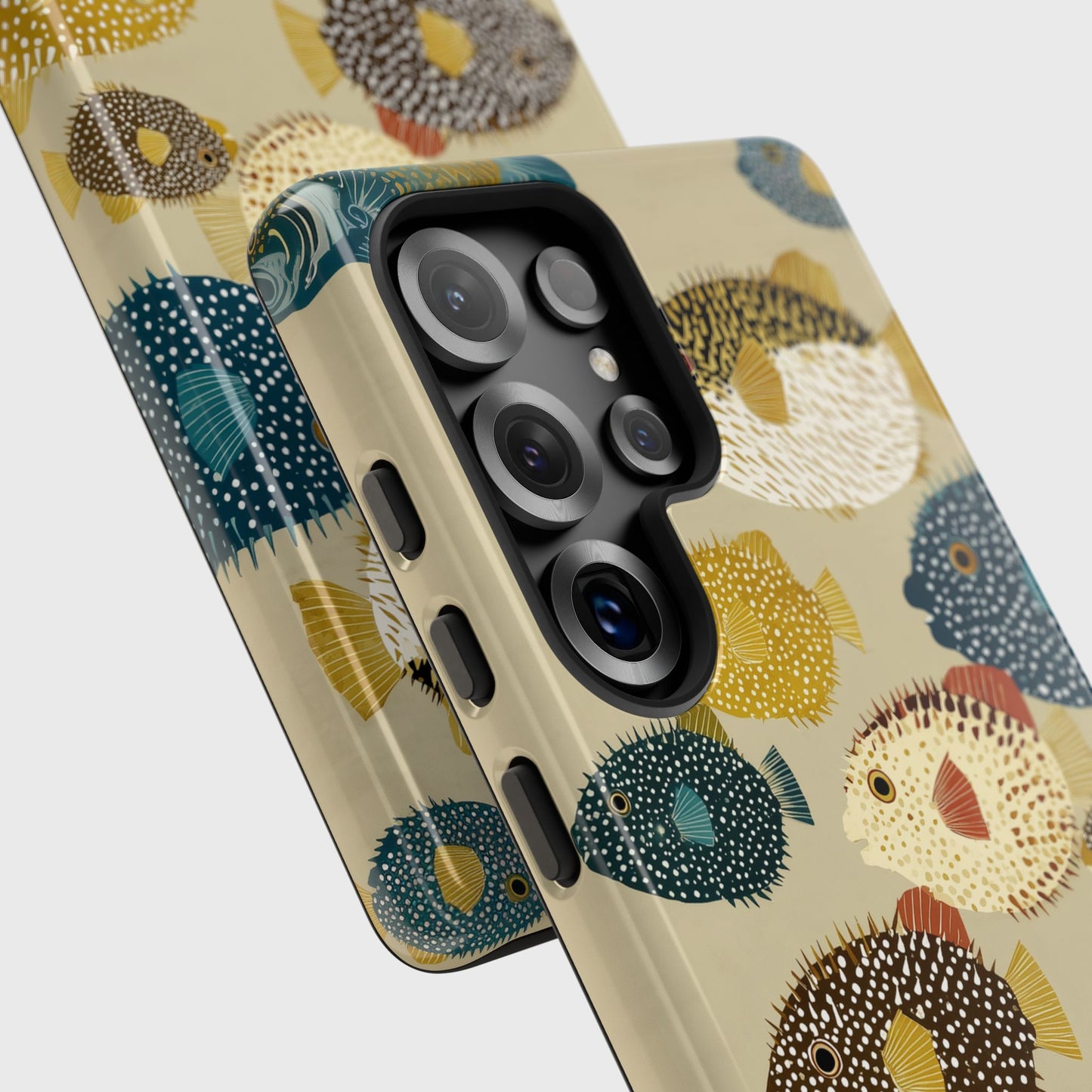 The Vintage Fugu – Retro Pufferfish Design Phone Case for Galaxy S series Phones
