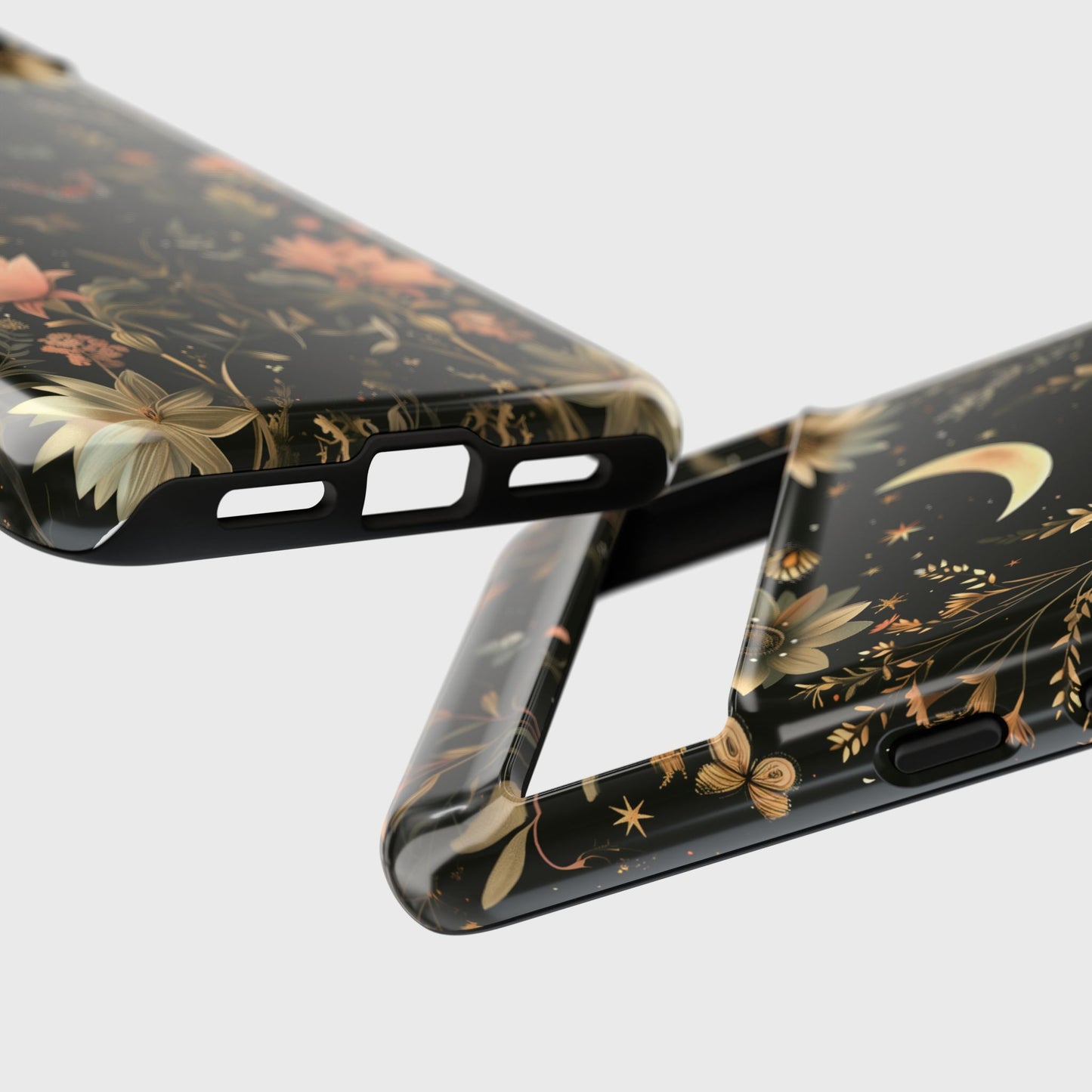 Cottagecore Celestial Moon Floral Design Phone Case for Google Pixel