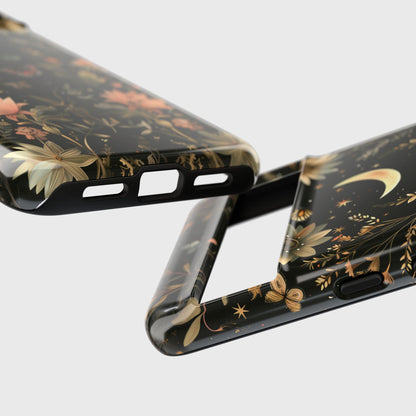 Cottagecore Celestial Moon Floral Design Phone Case for Google Pixel
