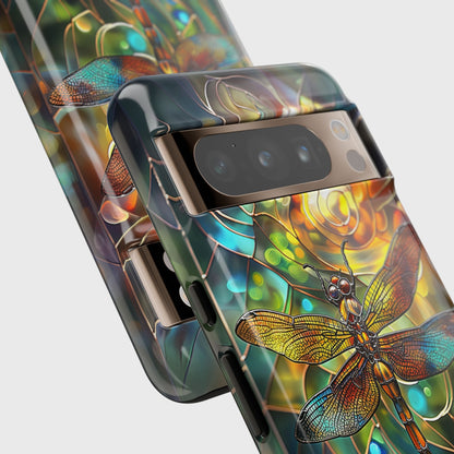 Dragonfly Stained Glass Mosaic Design 2 Google Pixel Phone Case