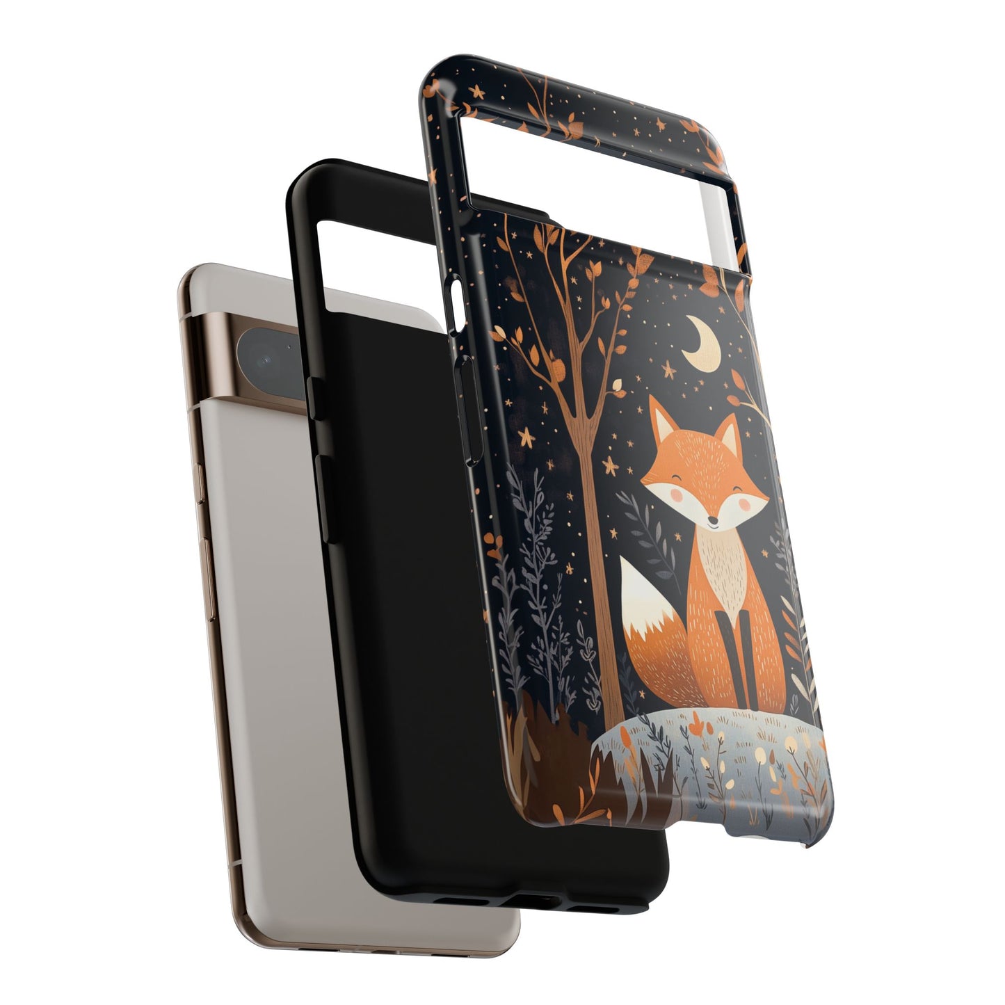 Cute Fox in Whimsical Forest Design Phone Case for Google Pixel