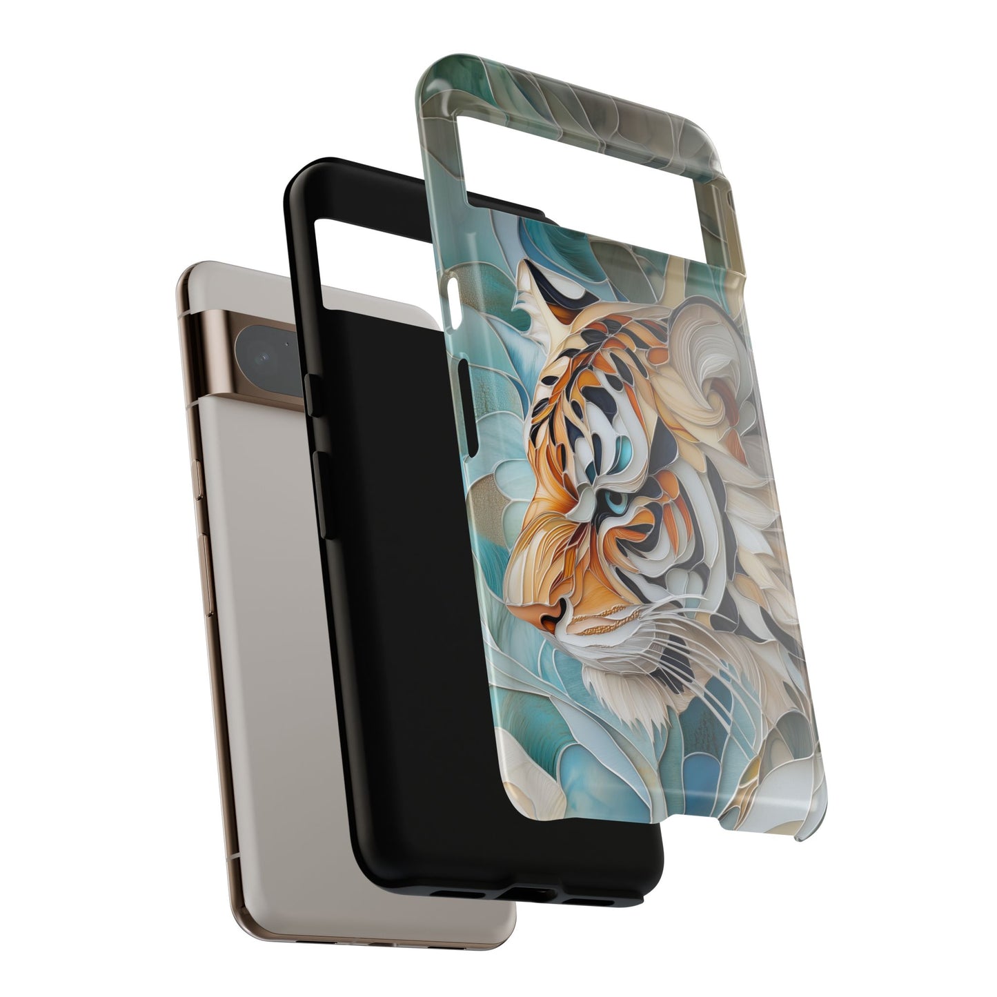 Tiger Stained Glass Design Google Pixel Phone Case