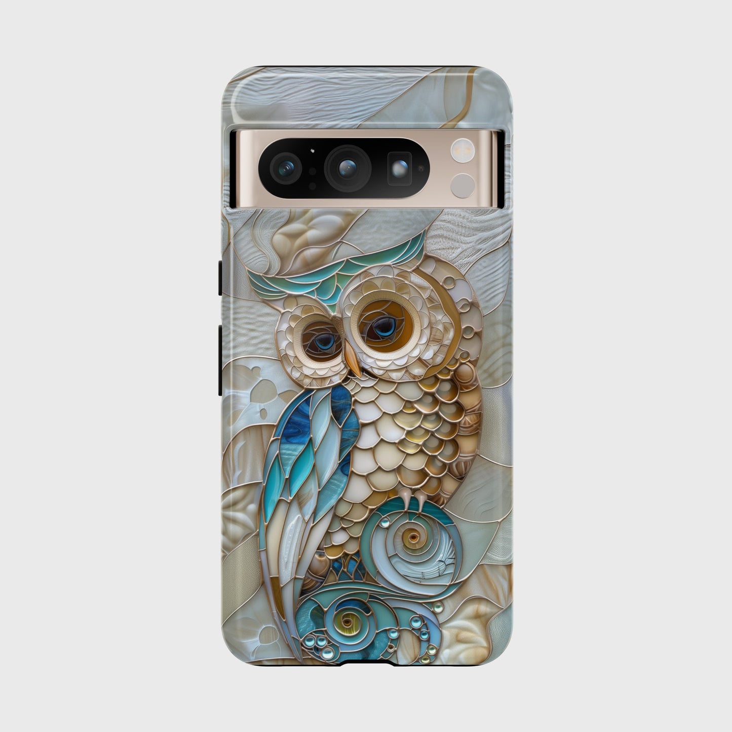 Cute Owl Stained Glass Design Google Pixel Phone Case