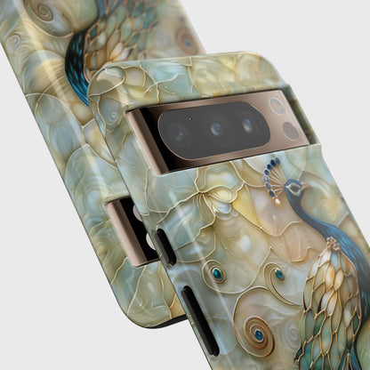 Peacock Stained Glass Design Google Pixel Phone Case