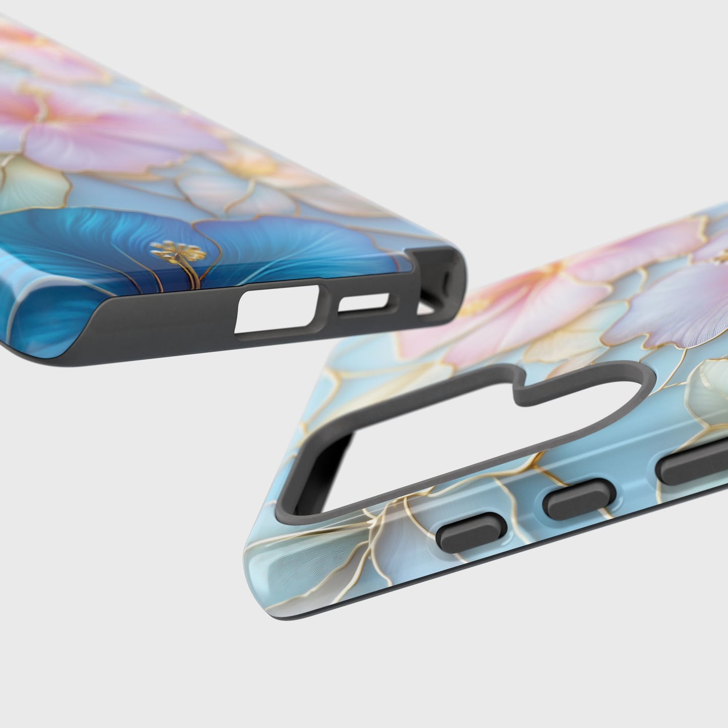 Pastel Hibiscus Stained Glass Design Phone Case for Galaxy S series Phones