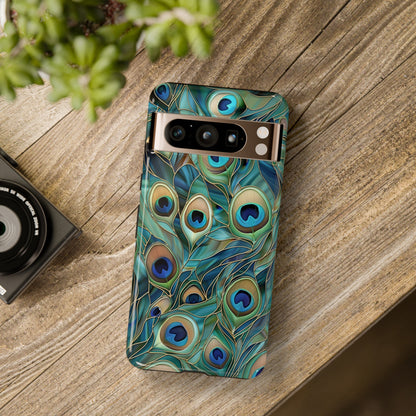 Peacock Feather Stained Glass Design Google Pixel Phone Case