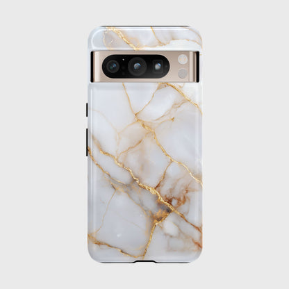 Personalised Luxury White Marble Design Phone Case for Google Pixel
