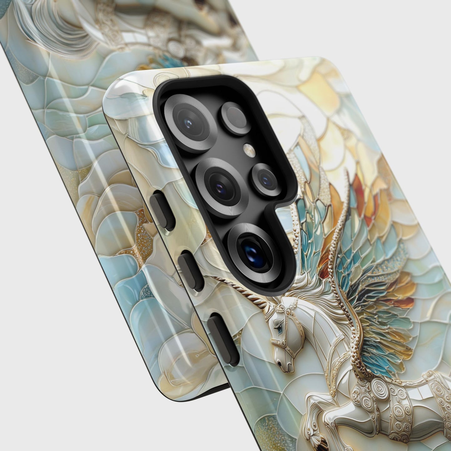 Flying Unicorn Abstract Art Design Phone Case for Galaxy S series Phones