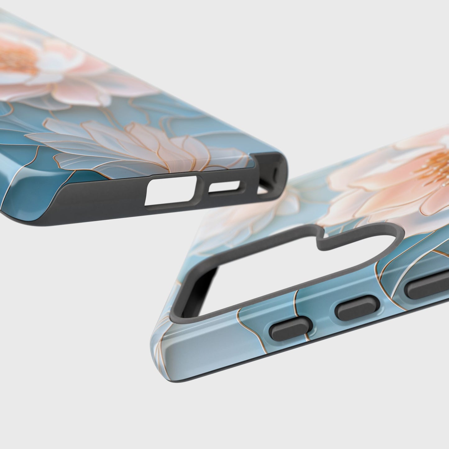 Peony Floral Stained Glass Design Phone Case for Galaxy S series Phones
